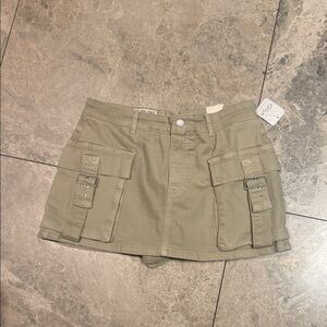 We The Free Khaki Mini Skirt